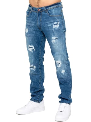 Enzo | Heren Gescheurde Denim Jeans