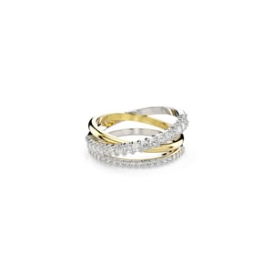 Swarovski 'Hyperbola' Dames Ring van Basismetalen - Zilver/Goud 5689729