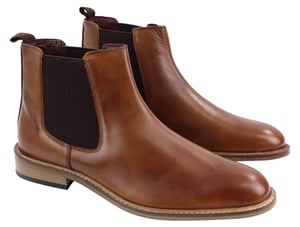 Heren Vintage Tan lederen dealerlaarzen