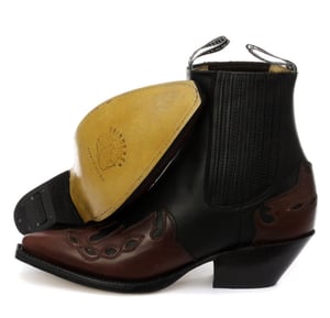 Grinders Unisex lederen zwarte westernlaarzen - Arizona Lo