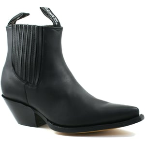 Grinders Unisex zwarte westerse Chelsea Boots-Mustang