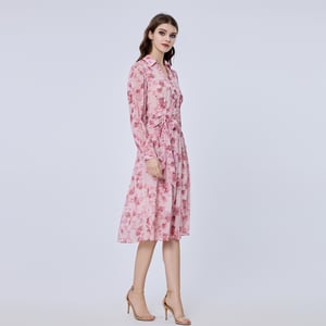 Bloemenprint shirt-jurk
