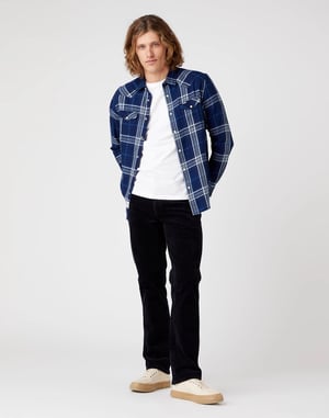 Wrangler - WESTERN SHIRT DARK INDIGO REGULAR FIT