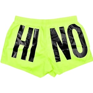 Moschino merkprintlogo markeerstift gele korte zwemshort