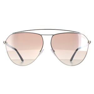 Tom Ford zonnebril Binx FT0681 16G Silver Havana Brown Silver Gradient Mirror