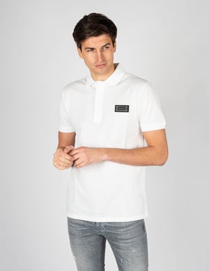 Les Hommes Poloshirt Pique Mannen Wit