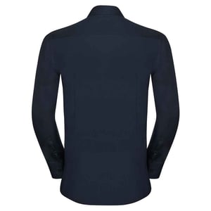 Russell Collection Heren Ultimate Stretch Slim Shirt met Lange Mouwen (Heldere marine)
