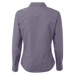 Premier Dames/Dames Popeline Blouse met Lange Mouwen (Staal)