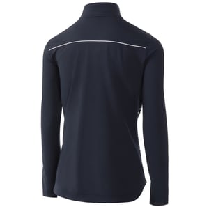 Island Green Dames/Dames Ritssluiting Drop Hem Top Layer (Marine / Wit)