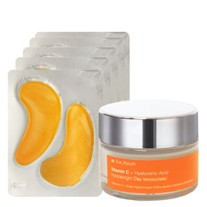 24K Goud + Antioxidant Hydraterende Oogbehandelingen Pads + Vitamine C + Hyaluronzuur Hydrabright Dagcrème 50ml
