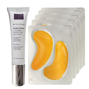 24K Goud + Antioxidant Hydraterende Oogbehandelingen Pads + Slangengif + Collageen Rimpelvuller Oogcrème 15