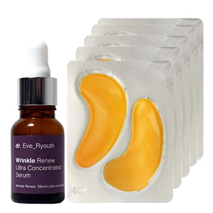 Wrinkle Renew Ultra Geconcentreerd Serum 15ml + 24K Goud + Antioxidant Hydraterende Oogbehandelingen Pads