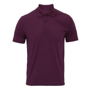 Premier Heren Coolchecker Poloshirt (Aubergine)