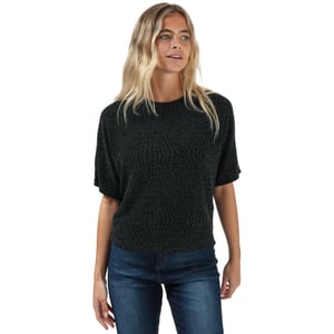 Only Carolla losvallende glittertop voor dames in zwart/zilver