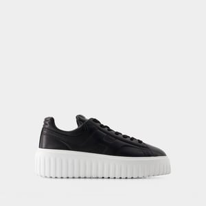 H-Stripes Allacciato Sneakers - Hogan - Leer - Zwart