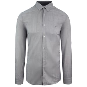 Lacoste Slim Fit Oxford Heren Grijs Geweven Overhemd