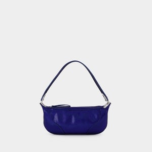 Tas Hobo Mini Amira - By Far - Leer - Blauw