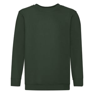 Fruit of the Loom Kinder/Kids Premium Sweatshirt met Inzetstuk (Fles groen)