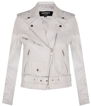 Dames rundleer bikerjack-Mansfield