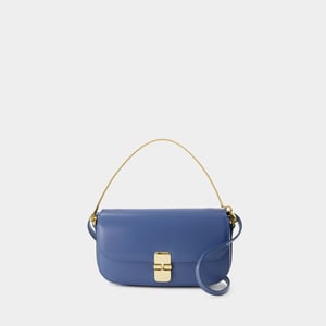 Grace Chaine clutch tas - A.P.C. - Leer - Oceaanblauw