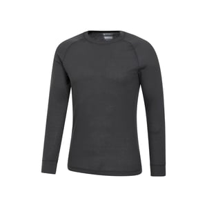 Mountain Warehouse Heren Talus Ronde Hals Thermo Top met Lange Mouwen (Houtskool)
