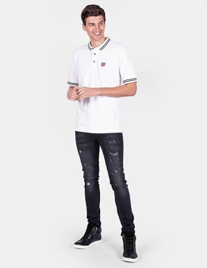 Les Hommes Poloshirt LHU Gang Mannen Wit