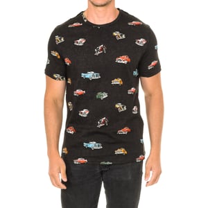 Heren-T-shirt met korte mouwen en ronde hals JFTD09-RETROCAR-MULTICOLOR