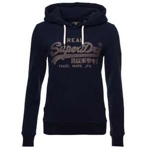 Superdry Hoodies Vintage Logo Boho Sparkle Hood Blauw