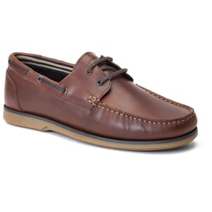 Base London Stern Leder Heren Bootschoenen Burnt Brown