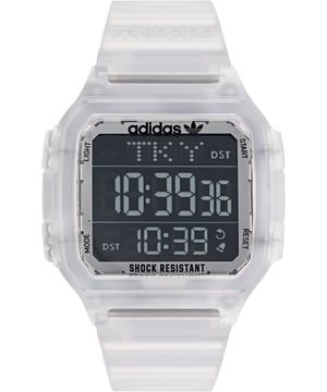 Adidas Originals Originals Street Digitale Eén Gmt Unisex Transparante Horloge AOST22049