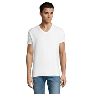 SOLS Heren Imperial V Hals T-shirt (Wit)