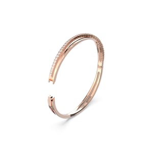 Swarovski 'Twist' Dames Goud Vergulde Metalen Armband - Roze 5620552