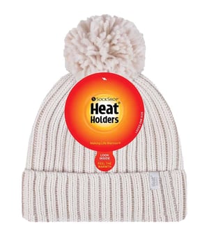 Heat Holders - Thermische Pom Pom Bobble-hoed voor dames - Room