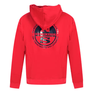 Rode hoodie met North Sails-logo en rits
