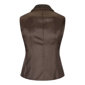 Dames Tweed jaren 1920 visgraat bruin vest