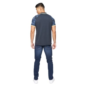 Crosshatch Heren Polo Cramdark Camo (Marine)