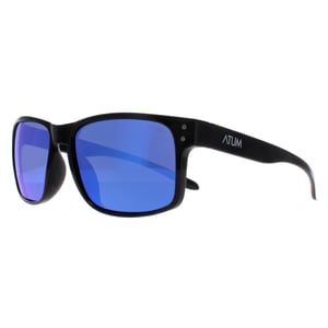 Atum Waterhouse C2 glanzend zwarte blauwe spiegelzonnebril