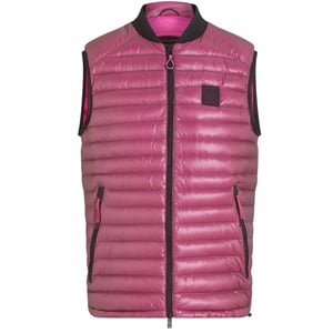 Belstaff Airframe neon glanzend roze gilet met donsvulling