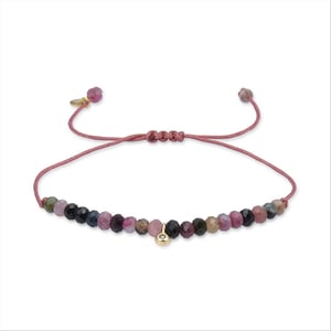 Luxenter, Kasai armband in 925 sterling zilver en 18K geel goud verguld Veelkleurig kristal
