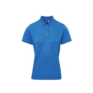 Premier Dames/dames Coolchecker Plus Piqu Polo met CoolPlus (Saffier)