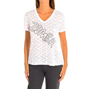 Dames t-shirt met korte mouwen en V-hals Z1T00587