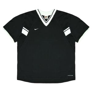 Nike Dri-Fit Training T-shirt Korte Mouw V-Hals Zwart Dames Sport Top 229326 010