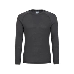 Mountain Warehouse Heren Talus Ronde Hals Thermo Top met Lange Mouwen (Houtskool)