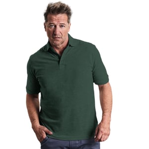 Russell Heren 100% Katoenen Korte Mouw Poloshirt (Fles groen)