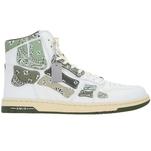 Amiri Bandana Skel Top Hoge Olijfgroene Sneakers