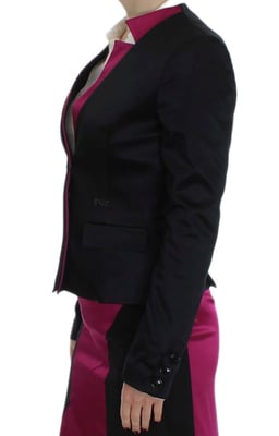 Exte Vrouwen Zwart Roze Stretch Blazer Jasje