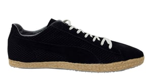 Puma Glyde Espadrille stijl zwart leer Lace Up heren Trainers 354672 01