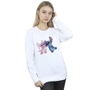 Disney Dames/Dames Lilo & Stitch Kisses Sweatshirt (Wit)