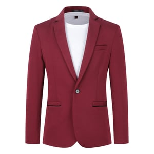 Heren colbert slim fit jas zakelijk dagelijks blazer rood