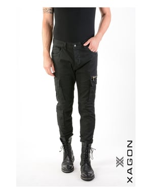 Xagon broek Cargo Mannen zwart
